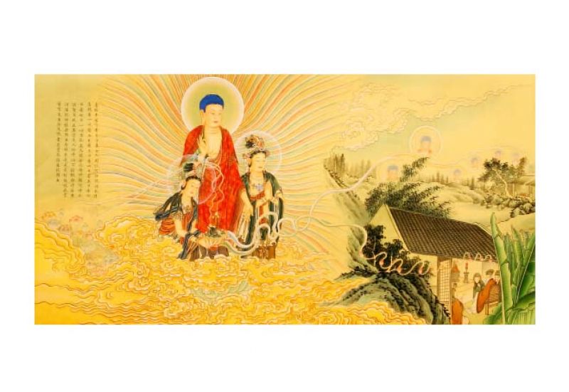 "Kỳ Thượng Bối Giả, Xả Gia Kh&iacute; Dục Nhi T&aacute;c Sa-M&ocirc;n, Ph&aacute;t Bồ Đề T&acirc;m, Nhất Hướng Chuy&ecirc;n Niệm A Di Đ&agrave; Phật, Tu Chư C&ocirc;ng Đức..."