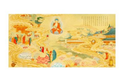 Hoặc Ở Trên Không Hay Trên Mặt Đất, Đều Thanh Tịnh An Ổn, Vi Diệu, Khoái Lạc, Ứng Theo Tâm Niệm Mà Hiện Ra Trước